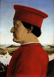 Piero Double portrait of the Dukes of Urbino 02 480 Portoni a 360°   regalità senza tempo